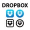 Dropbox Logo Icon. Isolated on white background.