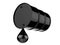 Droplet of crude oil with black barrel