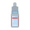 Dropper bottle illustration on white background. Medicine dropper flask or vial medical liquid for treating the nose