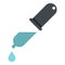 Dropper with droplet icon isolated
