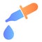 Dropper flat icon. Pipette color icons in trendy flat style. Lab instrument gradient style design, designed for web and