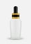 Dropper glass bottle square gold cap cosmetics skincare product