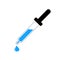 Dropper icon for medicine. Eyedrops for ophthalmology. Dropper concept in flat style on isolated background.  illustration