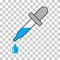 Dropper liquid icon, medicine health tool web symbol, test fluid design vector illustration