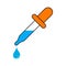 Dropper liquid icon, medicine health tool web symbol, test fluid design vector illustration