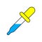 Dropper liquid icon, medicine health tool web symbol, test fluid design vector illustration
