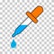 Dropper liquid icon, medicine health tool web symbol, test fluid design vector illustration