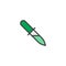 Dropper pipette filled outline icon