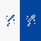 Dropper, Pipette, Science Line and Glyph Solid icon Blue banner Line and Glyph Solid icon Blue banner