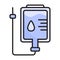 Dropper vector icon for medical website, infographic. Container with an antibiotic, saline for intravenous infusion of medication