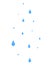 Drops. Liquid water drips from top to bottom. Blue raindrops fall from the sky. The heavens cry pure tears.
