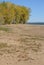 Drought-caused drying up of Colorado lake