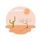 Drought desert isolated vector icon