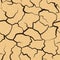 Drought desert texture. Brown background. Global warming. Cracked earth. Vector illustration