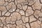 Drought, the ground cracks no hot water lack of moisture top