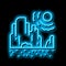 drought land neon glow icon illustration