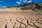 Drought in spanish reservoir with water low level