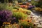 drought-tolerant garden with a variety of colorful blooms