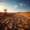 Droughts evidence Cracked desert soil crust reflects climate changes arid consequences