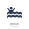 Drown icon. Trendy flat vector Drown icon on white background fr
