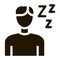 Drowsiness Man Icon Vector Glyph Illustration