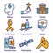 Drug & Alcohol Dependency Icon Set - support, recovery, and treatment