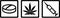 Drug dealer icons with Pill, marijuana and injection.