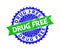 DRUG FREE Bicolor Rosette Unclean Stamp