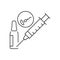 Drug injection icon. Simple line, outline  of artificial insemination icons for ui and ux, website or mobile application