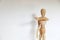 drug pill dealing taking series with wooden manikin figures