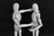 drug pill dealing taking series with wooden manikin figures