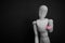 drug pill dealing taking series with wooden manikin figures