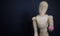 drug pill dealing taking series with wooden manikin figures