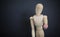 drug pill dealing taking series with wooden manikin figures