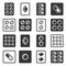 Drug Pills in Blister Icons Set. Vector