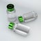 Drug vial, drug administration. Vial with green cap