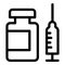 Drugs addiction icon, outline style