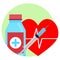 Drugs for heart icon