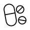 Drugs line vector icon