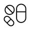 Drugs line vector icon