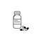 Drugs and vial vector icon