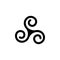 Druidism Triple spiral sign icon. Element of religion sign icon for mobile concept and web apps. Detailed Druidism Triple spiral i