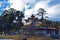 Druk Wangyal Monastery with a beautiful cloudy background