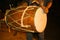 Drum, Dhol hanging around the neck of a person