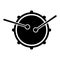 Drum icon symbol design black silhouette. view from the top