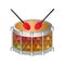 Drum instrument musical icon