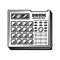 Drum machine music producer equipment vector