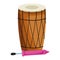 Drum mridangam icon cartoon isolated