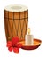 Drum mridangam icon cartoon isolated