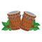 Drum mridangam icon cartoon isolated